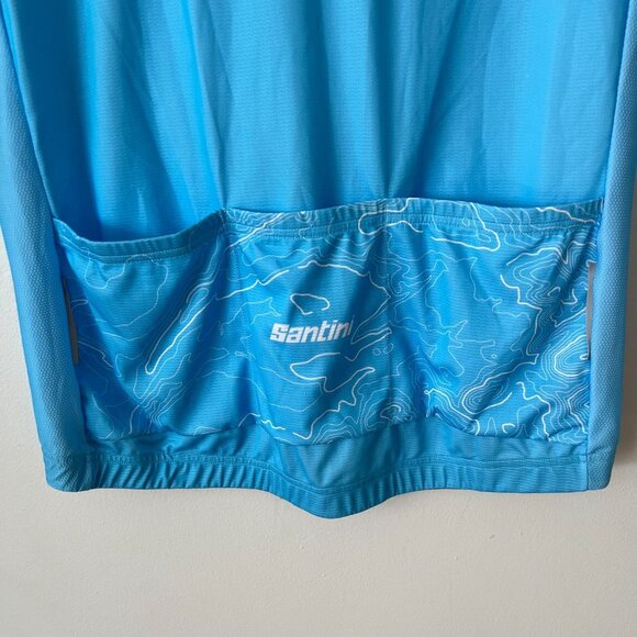 Santini Trek Travel Blue Cycling Jersey Men's Italy Size 3XL - Picture 7 of 9